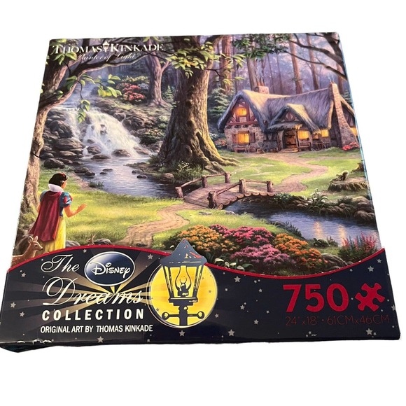 Thomas Kinkade Disney Dreams Collection Snow White Discovers The Cottage - Picture 6 of 7